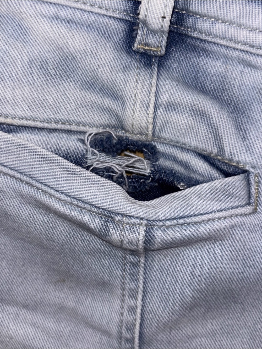 We The Free Firecracker Flare Jeans Light Wash Star Patch Bareback Women’s Sz 27 - Picture 12 of 12
